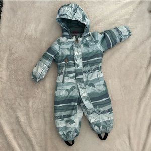 Reima Eucalyptus Green Snow Scene Puhuri Snowsuit 86